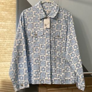 Baby blue and white Jean jacket